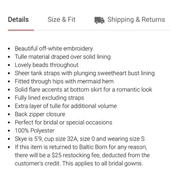 Baltic Born "Forever Tulle" Bridal Gown in Off White, Size Large - Picture 11 of 12